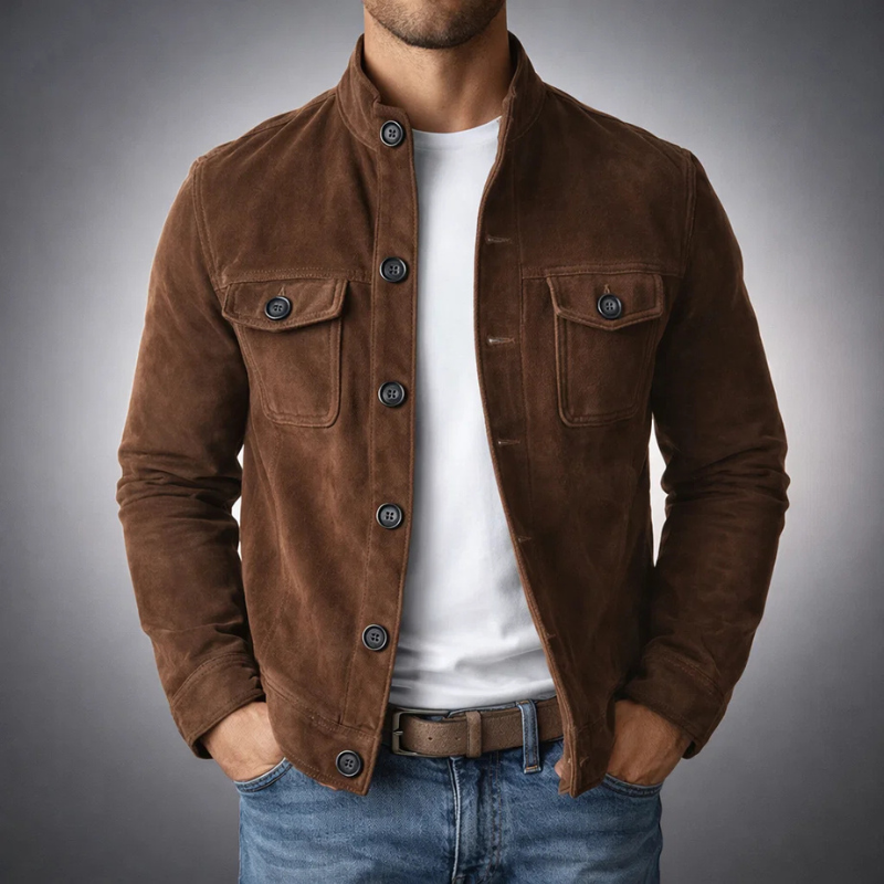 Zenerys Label Marco Suede Jacket – Chaqueta Premium de Estilo Italiano