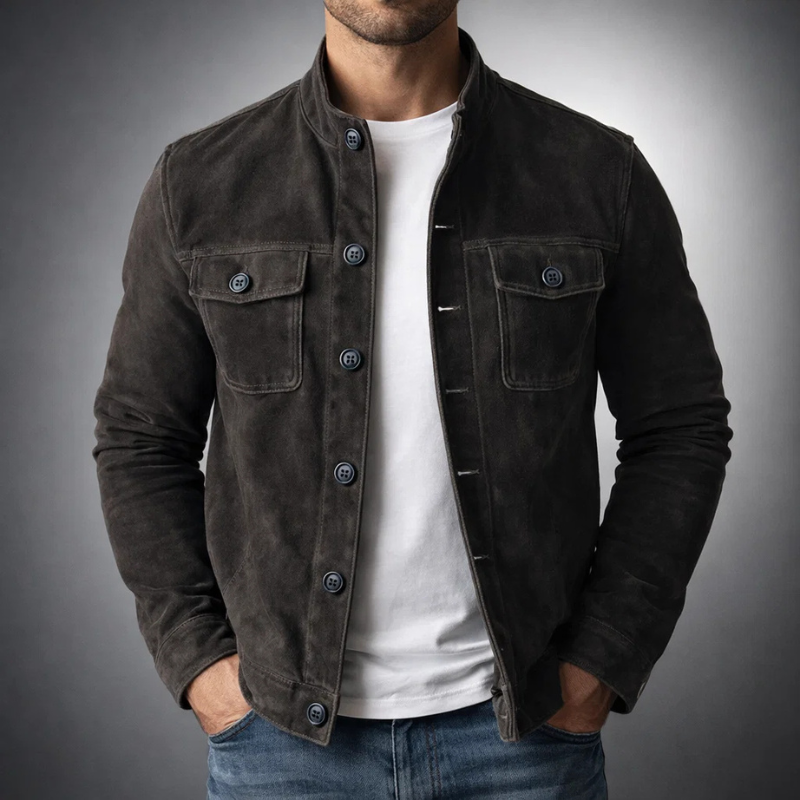 Zenerys Label Marco Suede Jacket – Chaqueta Premium de Estilo Italiano