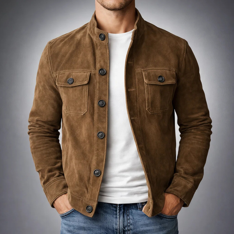 Zenerys Label Marco Suede Jacket – Chaqueta Premium de Estilo Italiano